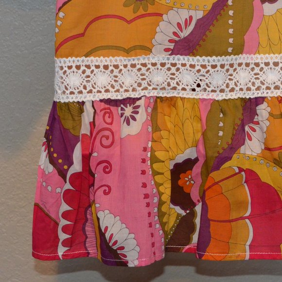 Sz XS Trina Turk Pink Retro Floral Beach Coverup - Picture 13 of 15